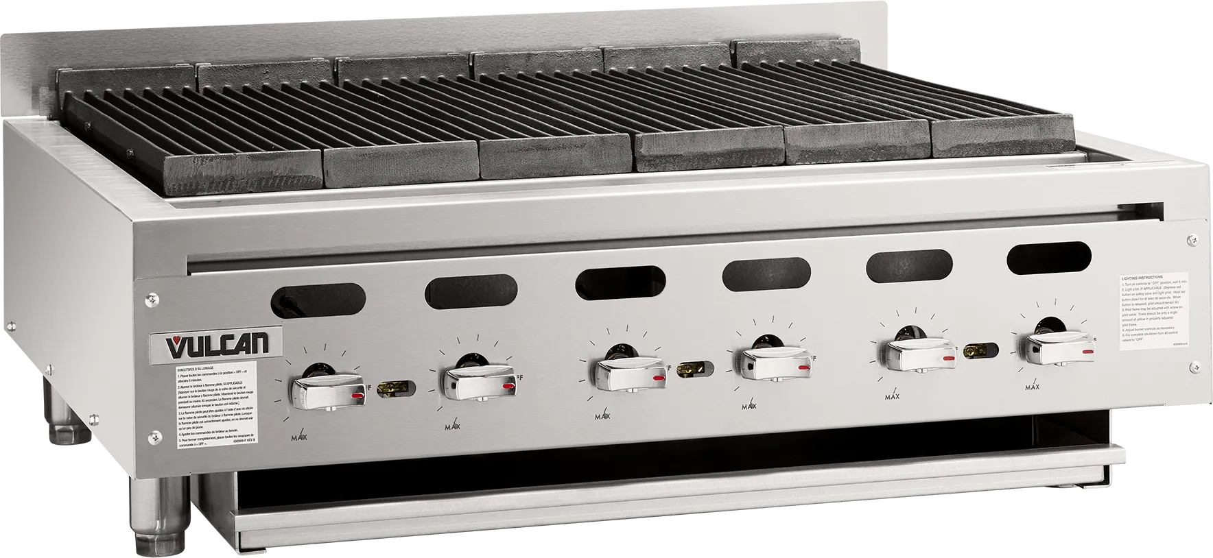 Commercial char clearance grill