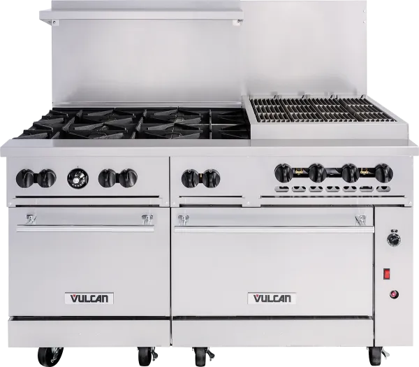 Vulcan SX60F 60 6-Burner Gas Range w/ 24 Griddle, 2 Ovens