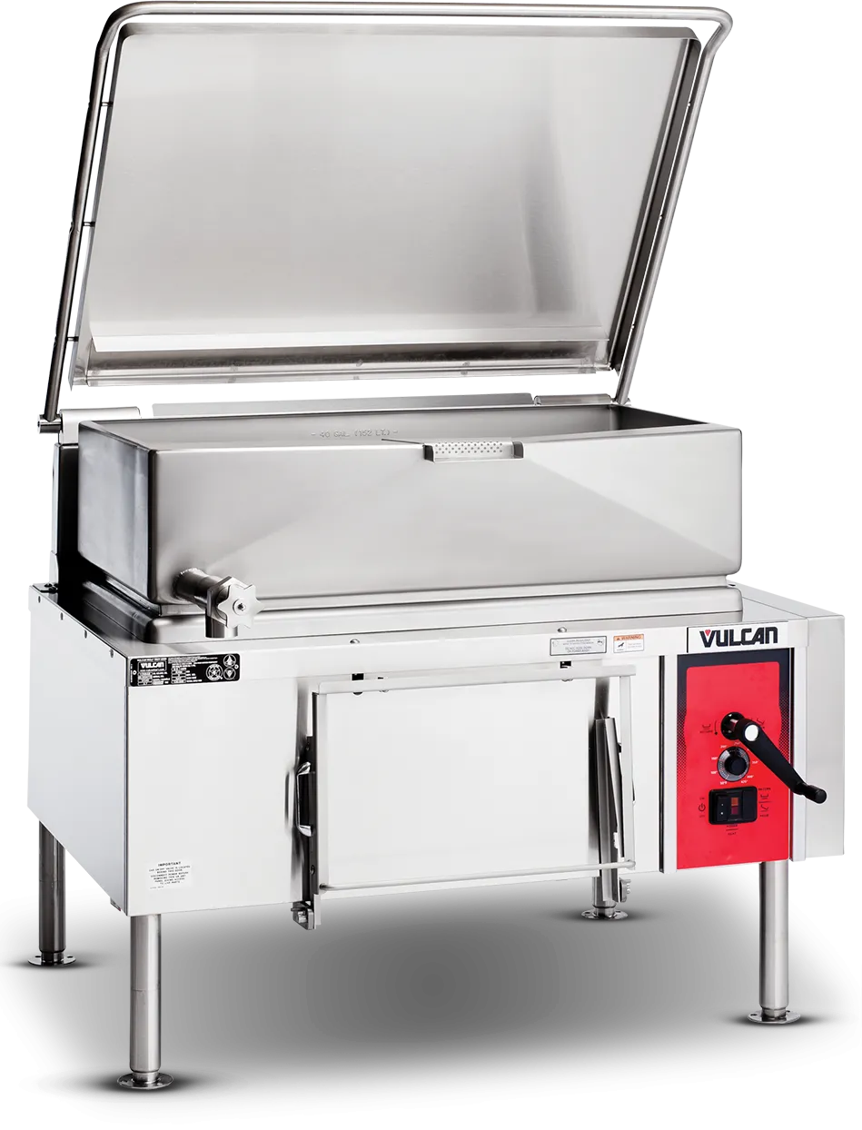 Vulcan VE40-33 - Electric Manual Tilt Braising Pan / Tilt Skillet 40 Gal. -  208-240v/50/60/1-3