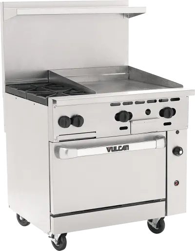 BGRG3617U 36″ PROFESSIONAL STEEL GAS RANGE WITH GRIDDLE