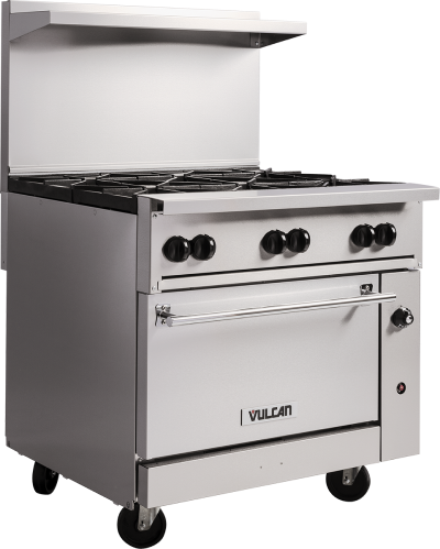 vulcan six burner gas range