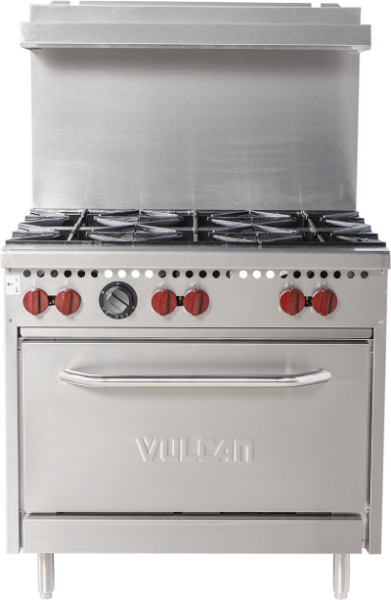 vulcan six burner gas range