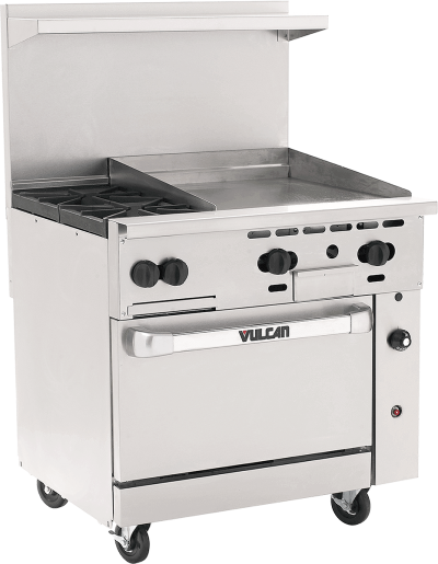 vulcan range with griddle