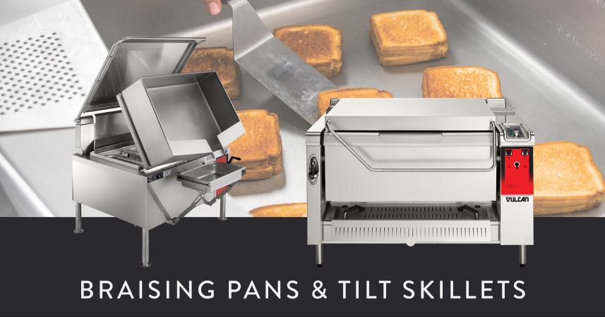 High Productivity Cooking Electric Tilting Braising Pan, 45gal (170lt),  Hygienic Profile, Freestanding with CTS (587035)